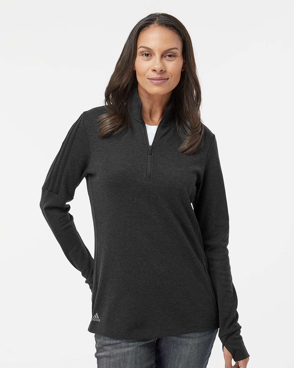 Women's 3-Stripe Quarter-Zip Sweater | Adidas