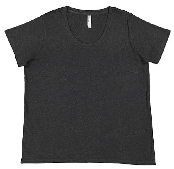 Women's Curvy Echo Outline T-Shirt | Scoop Neck