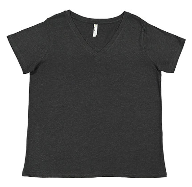 Women's Curvy 'Newell N' Front T-Shirt | V-Neck