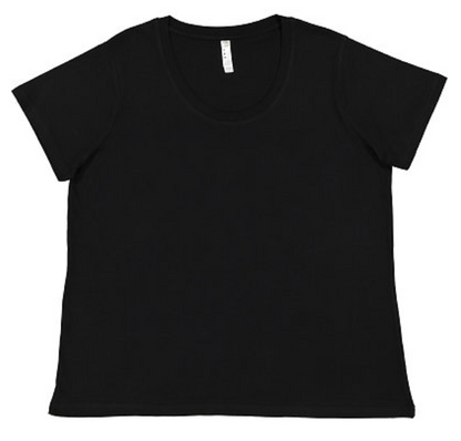 Women's Curvy 'Newell N' Back T-Shirt | Scoop Neck