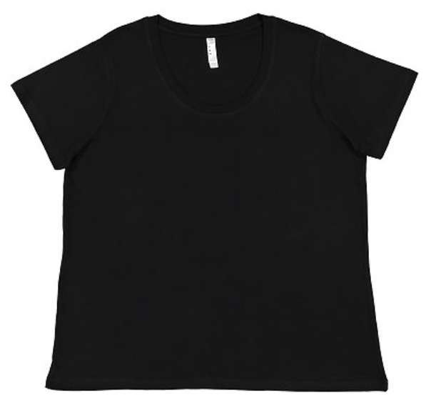 Women's Curvy Echo Outline T-Shirt | Scoop Neck