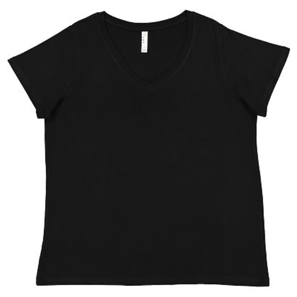 Women's Curvy 'Newell N' Front T-Shirt | V-Neck