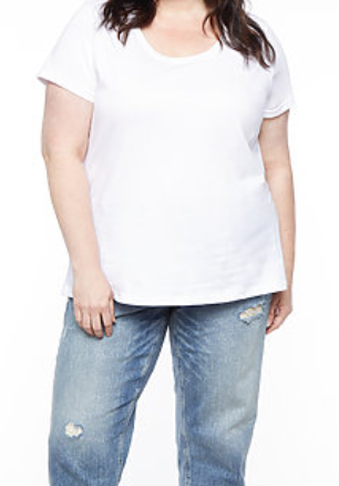 Women's Curvy Echo T-Shirt | Scoop Neck