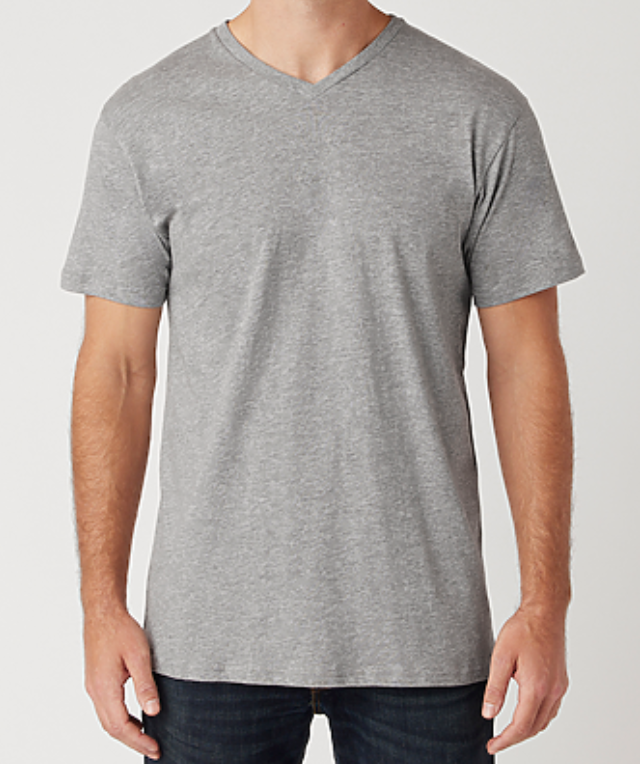 Men's Basket Weave T-Shirt | V-Neck