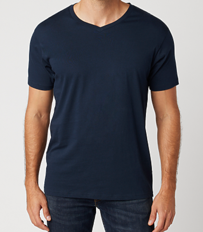 Men's Basket Weave T-Shirt | V-Neck