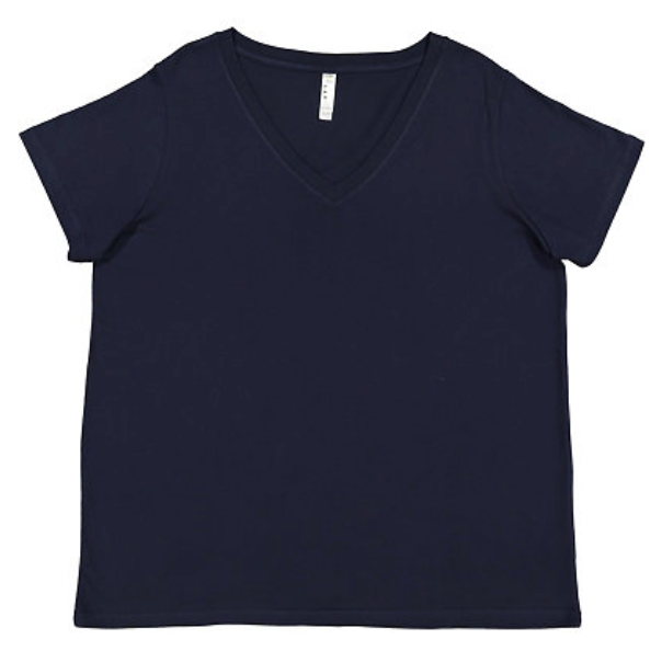 Women's Curvy 'Newell N' Back T-Shirt | V-Neck