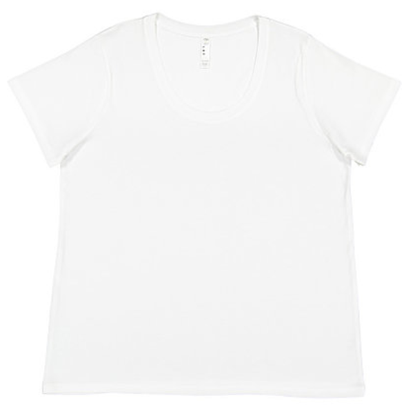 Women's Curvy 'Newell N' Back T-Shirt | Scoop Neck