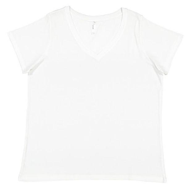 Women's Curvy 'Newell N' Back T-Shirt | V-Neck